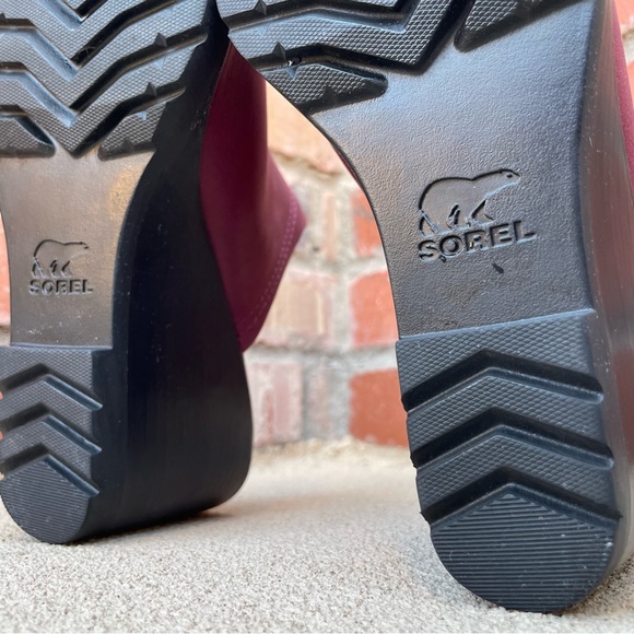 🆕SOREL After Hours Leather Mule in Rich Wine color | Size 9.5 /fit like 8.5 - 9 - Picture 6 of 8